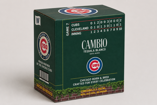 PRE-ORDER Cambio Tequila Blanco Cubs Wrigley Field Edition Case (6 Bottles+Case)